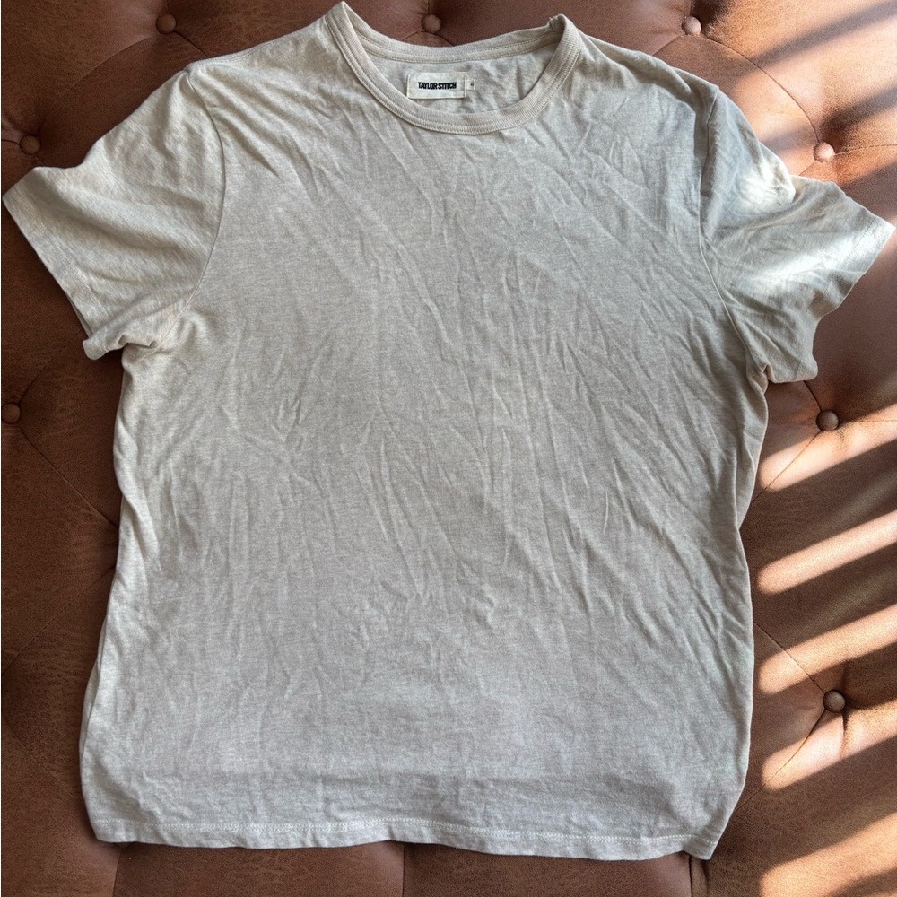 Taylor Stitch The Organic Cotton Tee - Med (40) Heather Oat - GREAT condition!
